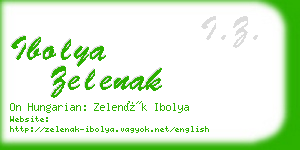 ibolya zelenak business card